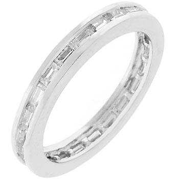 Eternity Rings: Sadie Pearl Channel Set Baguette Ring · Dana Rebecca Designs